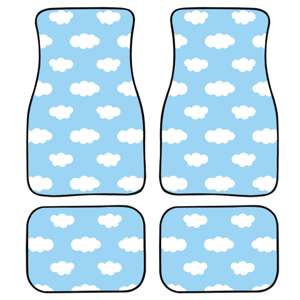 Sky Cloud Pattern Print Front And Back Car Floor Mats, Front Car Mat