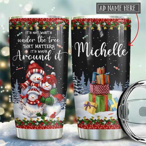 Snowman Family Personalized Kd2 Stainless Steel Tumbler, Personalized Tumblers, Tumbler Cups, Custom Tumblers Christmas Decor Ideas