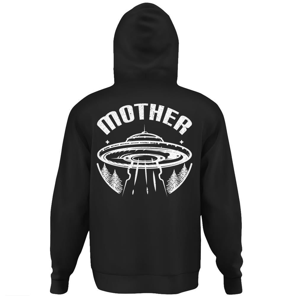 Aliens Ufo Mothership Funny Alien Gift For Mother Day Hoodie Print On Back