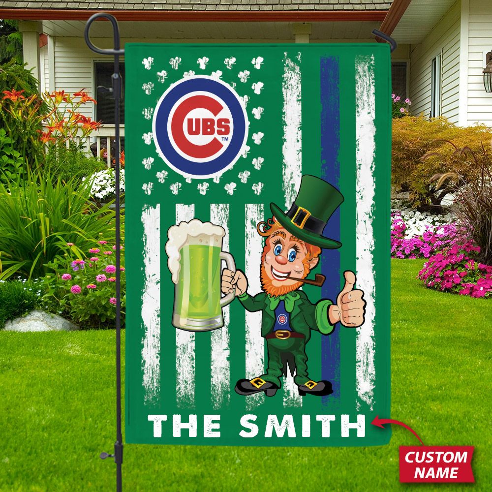 Chicago Cubs Saint Patrick’s Day Custom Name Flag 254 L1MTH1382