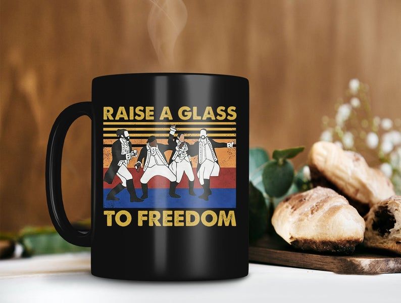 Black Mug Raise A Glass To Freedom Mug The Windsors TV Show Mug The Madness of King George Mug Vintage Retro Premium Sublime Ceramic Coffee Mug H99