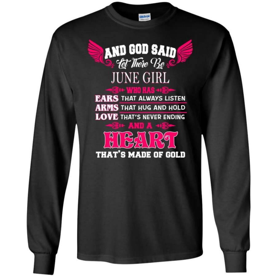 AGR And God Said Let There Be June Girl Ears That Always Listen Shir Long Sleeve