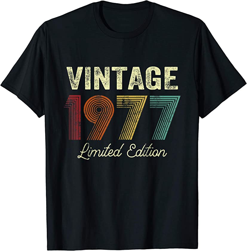 44 Years Old Gift Vintage 1977 Limited Edition 44th Birthday T-Shirt