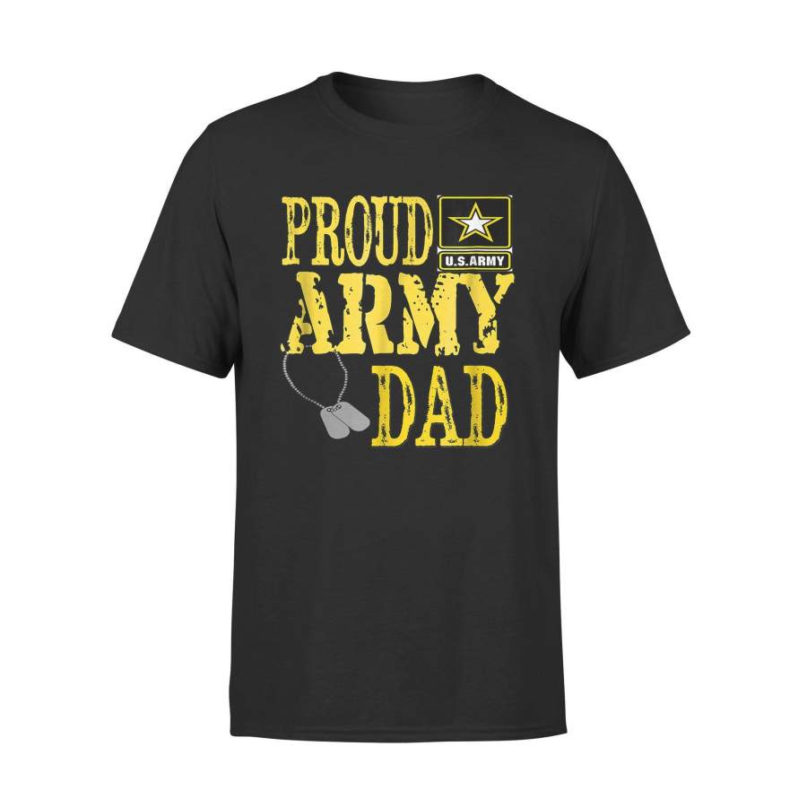 Father’s Day Black Mens Proud US Army Dad Military Pride Shirts – Standard Tee