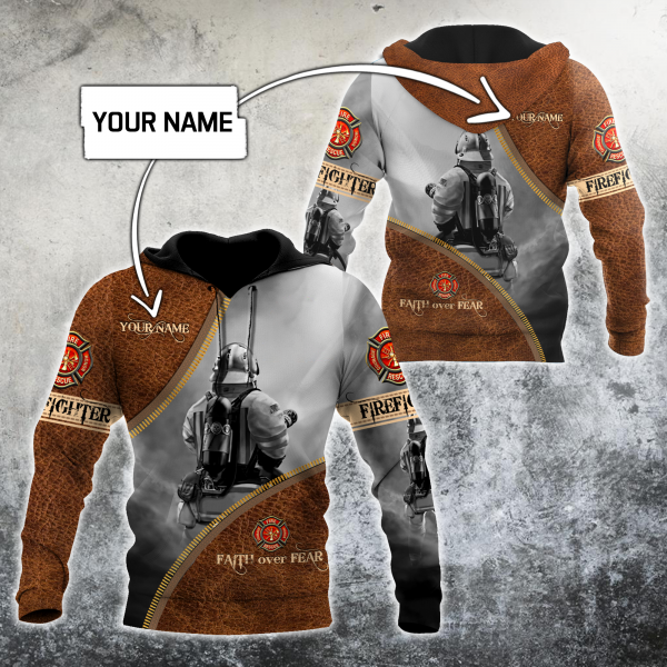 Customize Name Silent Warrior Firefighter Hoodie For Men And Women Mh06022101
