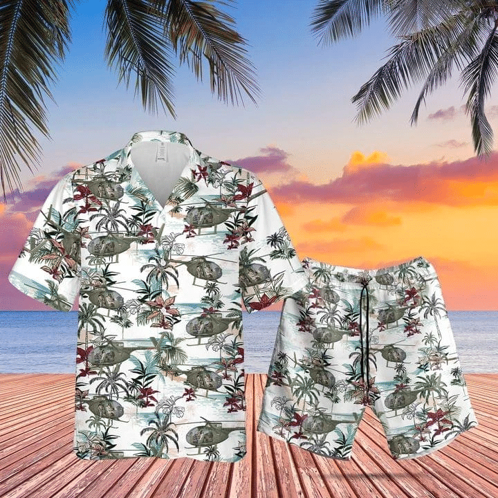 Us Army Hughes Cayuse Hawaii Shirt Set Unisex Ha78269