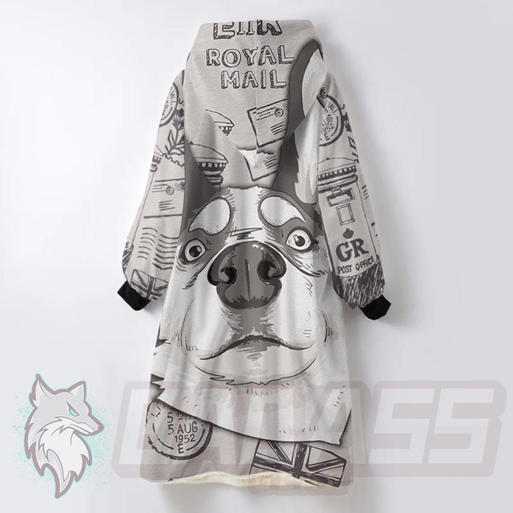 Surprise Funny Husky HUK-0012 Oversized Sherpa Blanket Hoodie