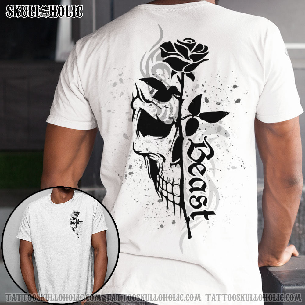 Skull Half Face Rose Couple All Over Print – Tltr0701221