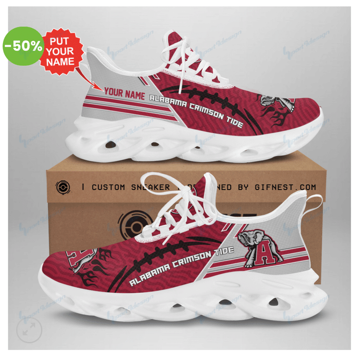 Alabama Crimson Tide Personalized Yezy Running Sneakers 455