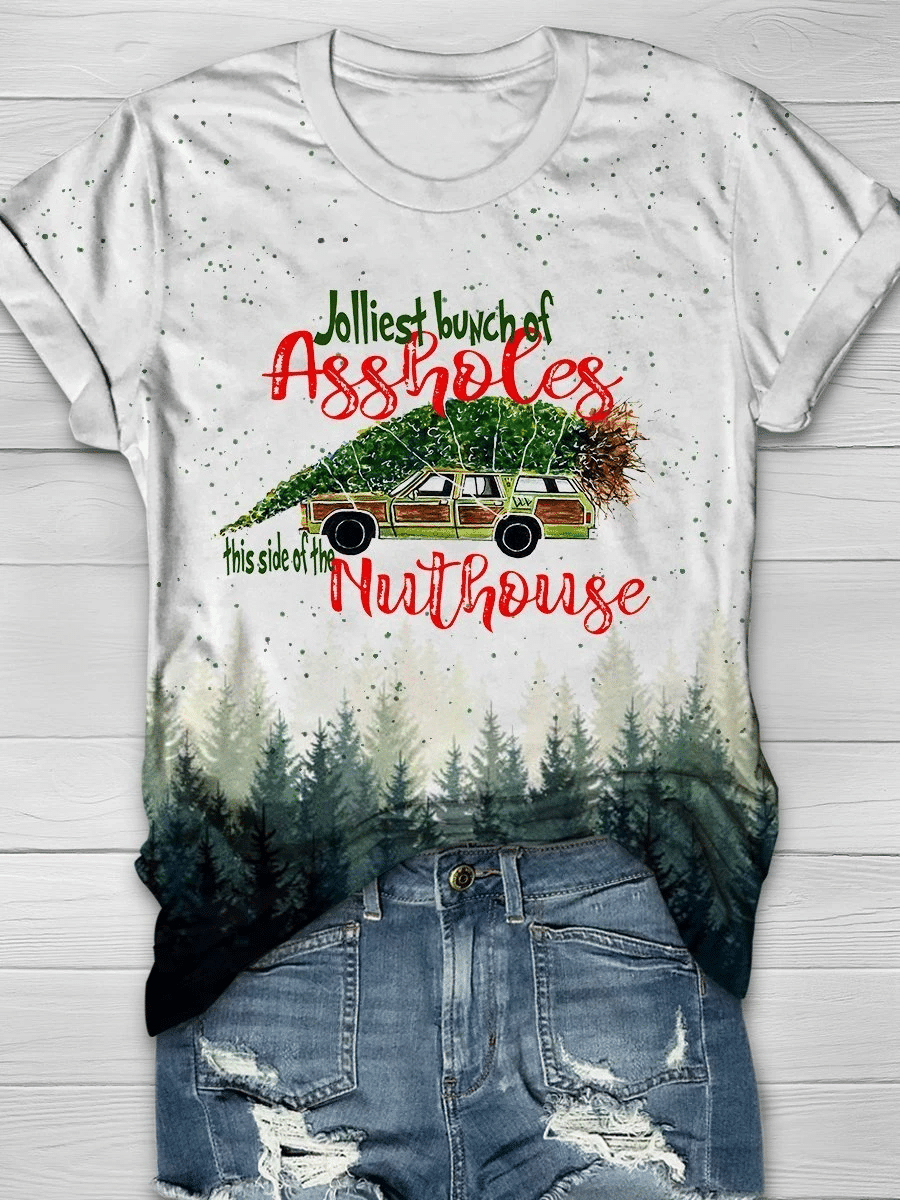 Griswold Family Christmas Print Short Sleeve T-Shirt