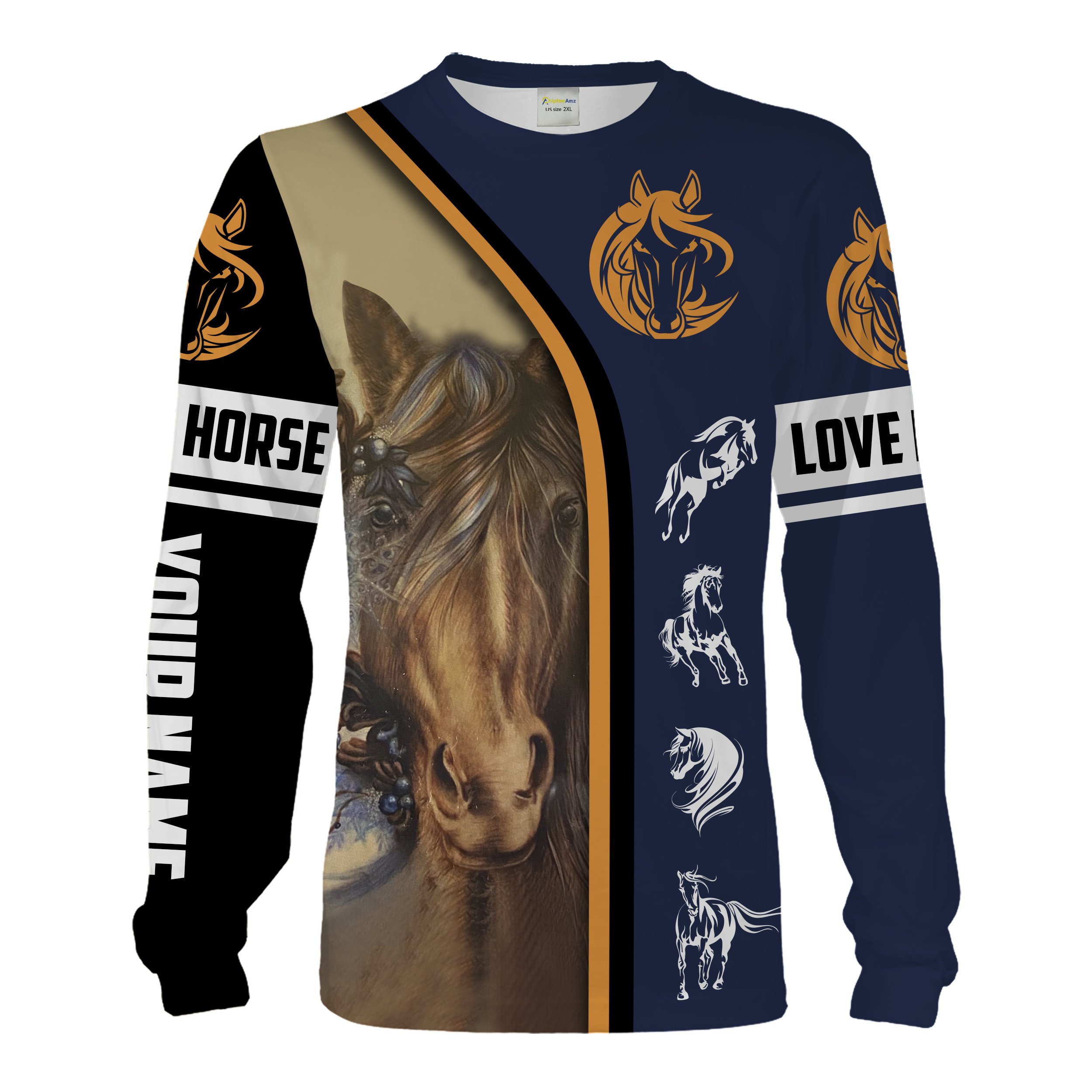 Love Horse customize Name 3D All over printed T-shirt, Hoodie, Sweatshirt Gift ideas for Horse lovers Men, Women and Kid Chipteeamz FSD1777