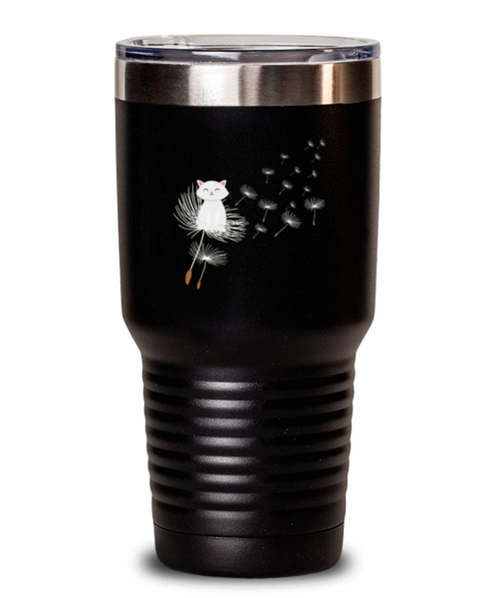 30 Oz Tumbler Stainless Steel Funny Cat Dandelion