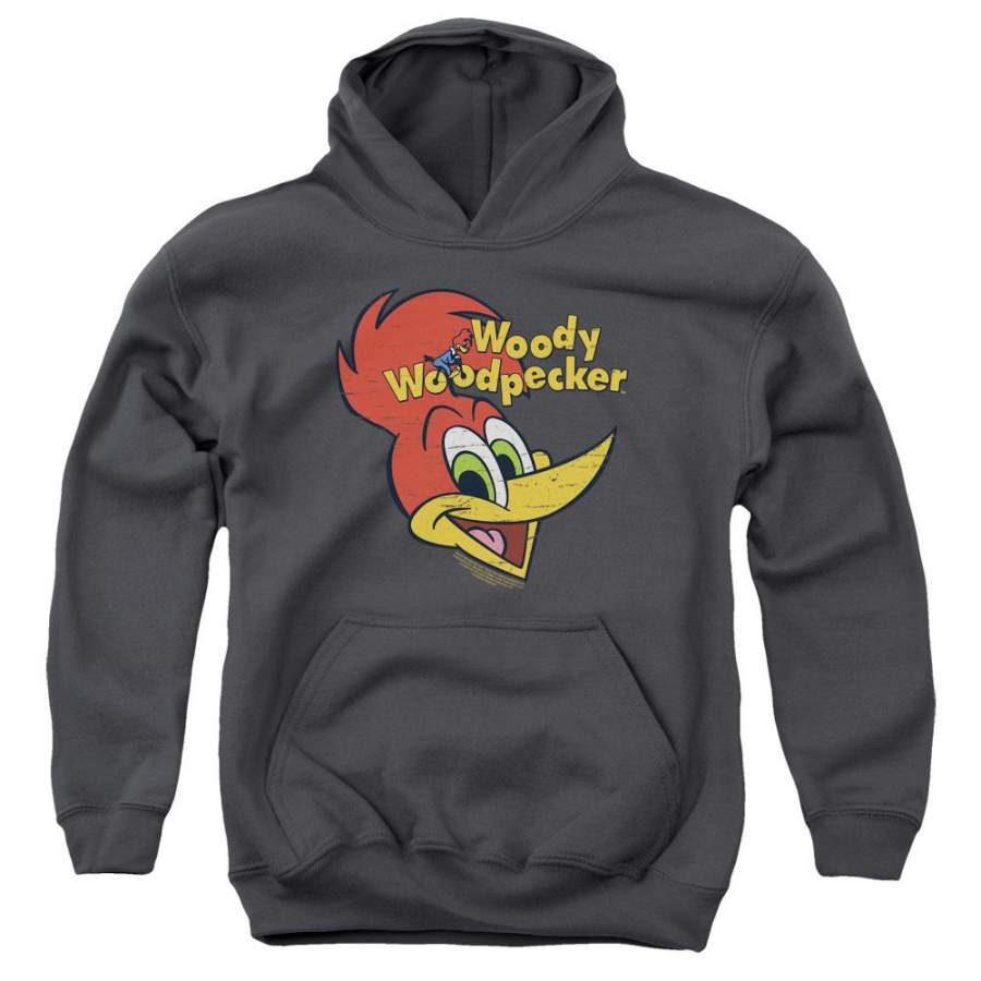 Woody Woodpecker Retro Logo Youth Hoodie (Ages 8-12)