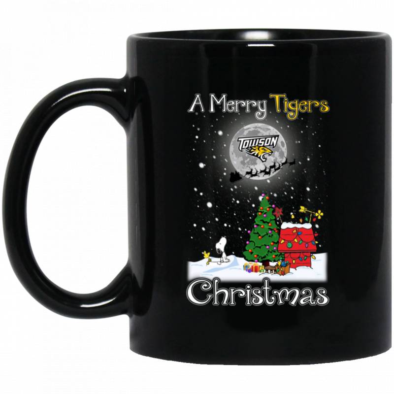 Towson Tigers Tea Mug Coffee Mug A Merry Christmas