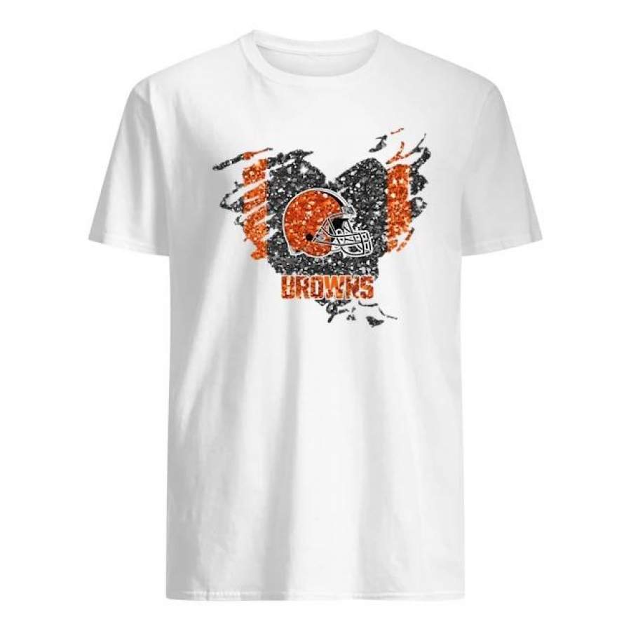 Heart diamond cleveland browns shirt