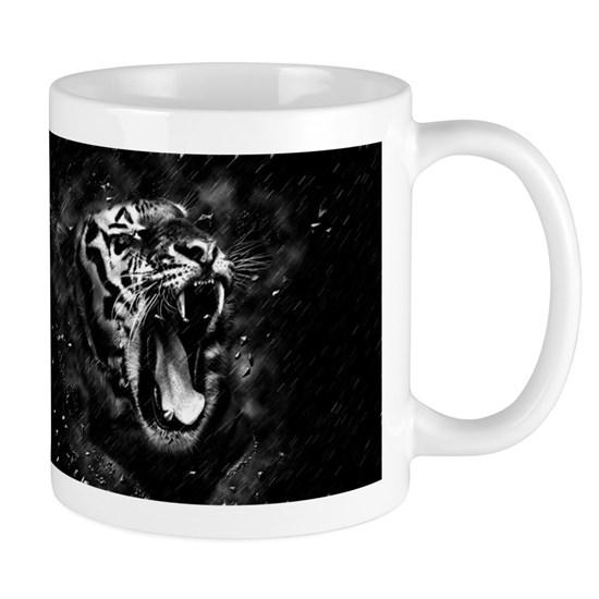 Wild Tiger Portrait Black White Animal Mug