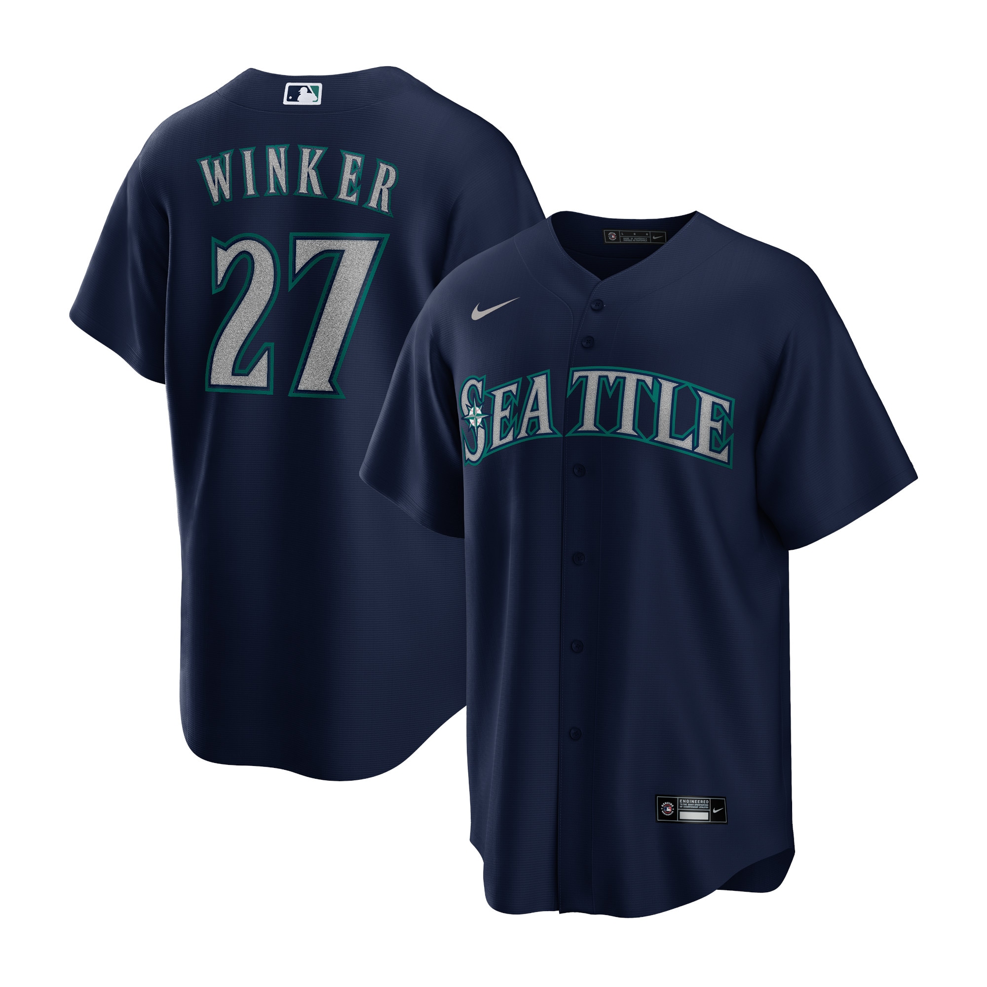 Jesse Winker Seattle Mariners Alternate Replica Player Jersey – Navy