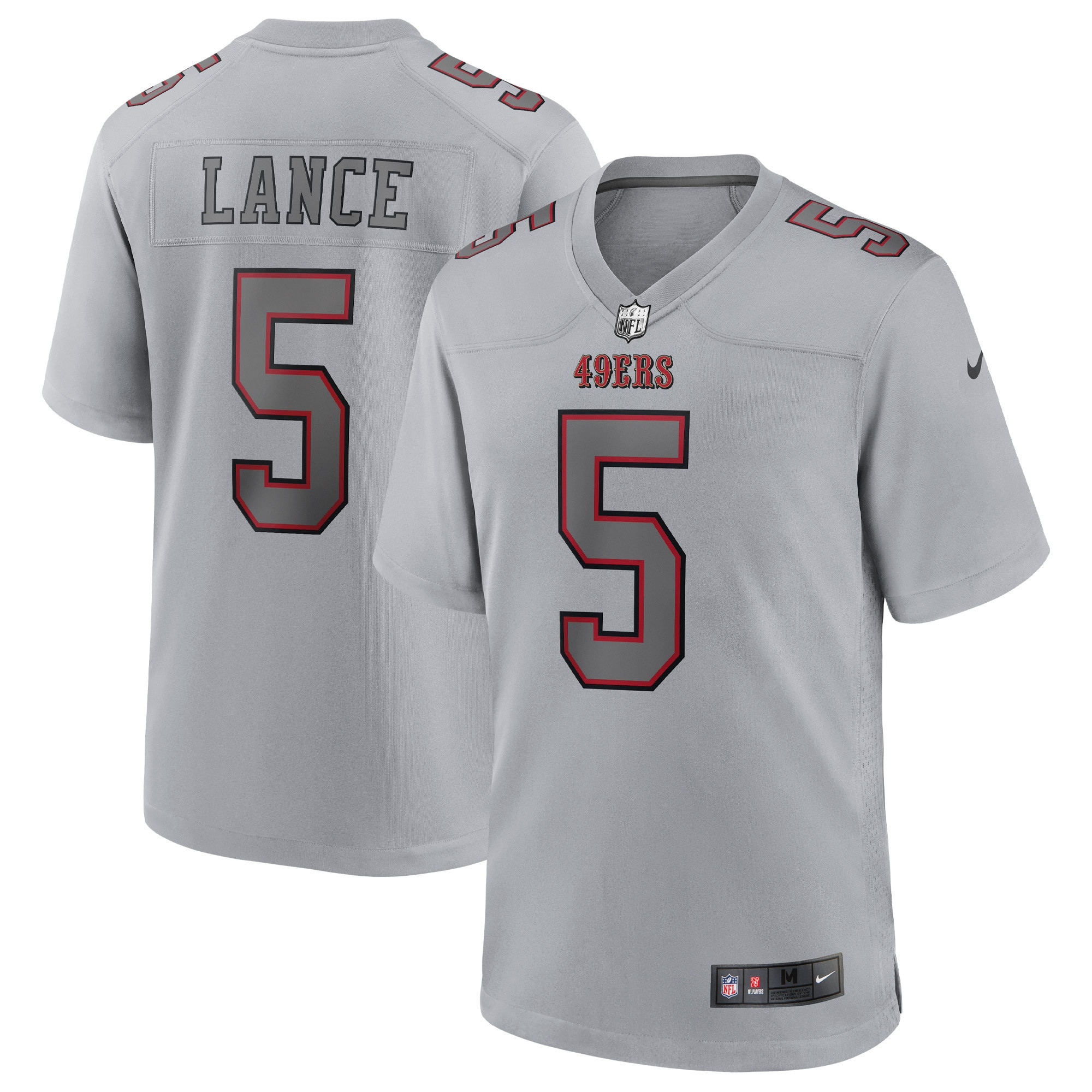 Trey Lance San Francisco 49ers Atmosphere Fashion Game Jersey – Gray NFL