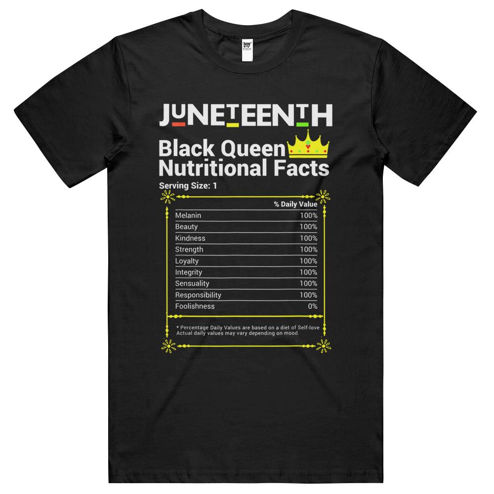 Nutritional Facts Shirt, Nutritional Facts T Shirt, Black Queen Nutrition Facts, Juneteenth Black Queen Nutritional Facts Melanin Women Girl T Shirts