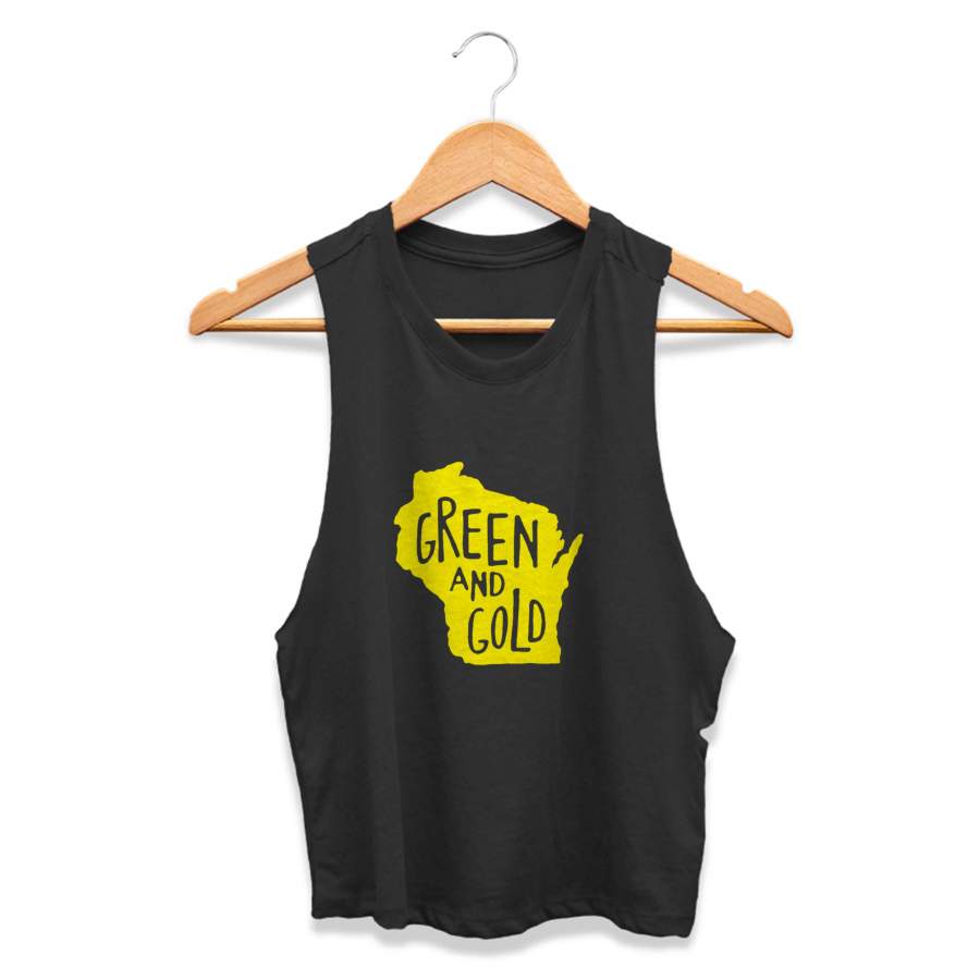 Green Bay Packers Green And Gold Aaron Rodgers Gift For Her CPY Womans Crop Tanktop Tee