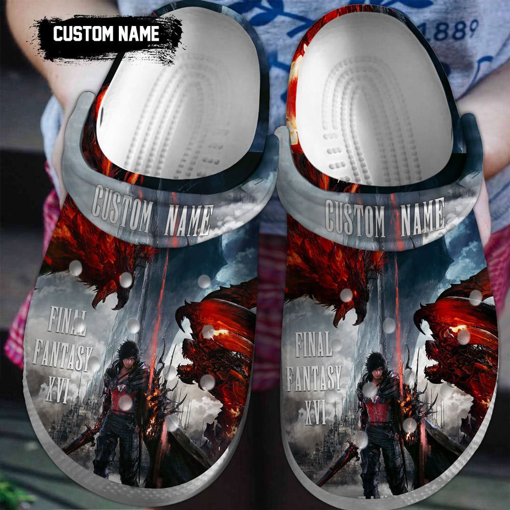 Final Fantasy XVI Game Crocs Crocband Clogs Shoes For Men Women and Kids