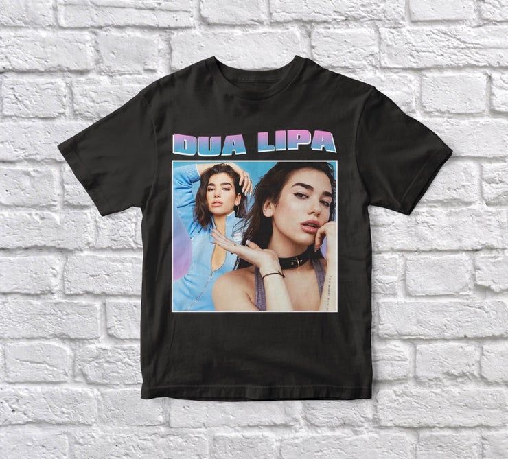 Dua Lipa 90 S Vintage Black Shirt