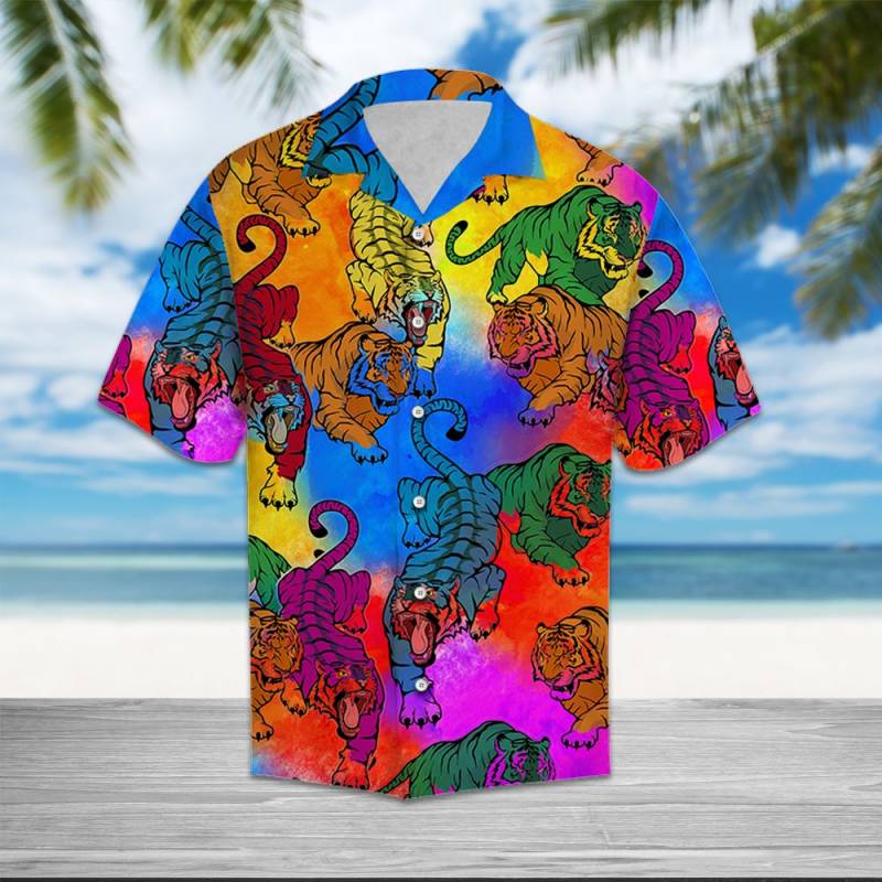 Tiger Colorful Hawaii Shirt Ha50724