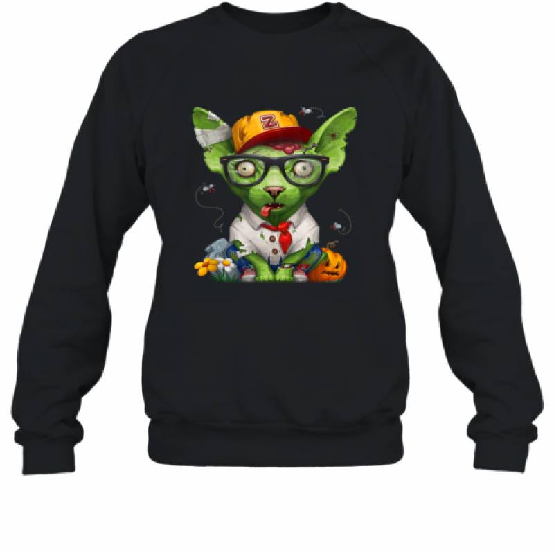 Zombie Sphynx Cat Halloween shirt Sweatshirt