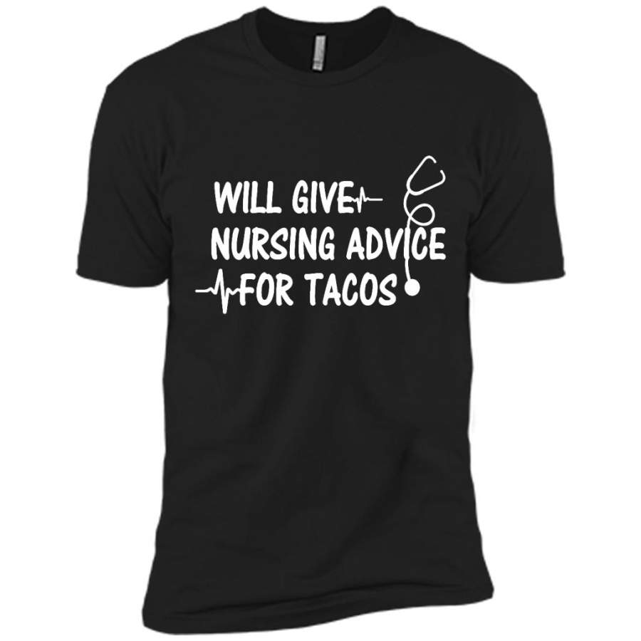 Will Give Nursing Advice For Tacos – Canvas Unisex USA Shirt