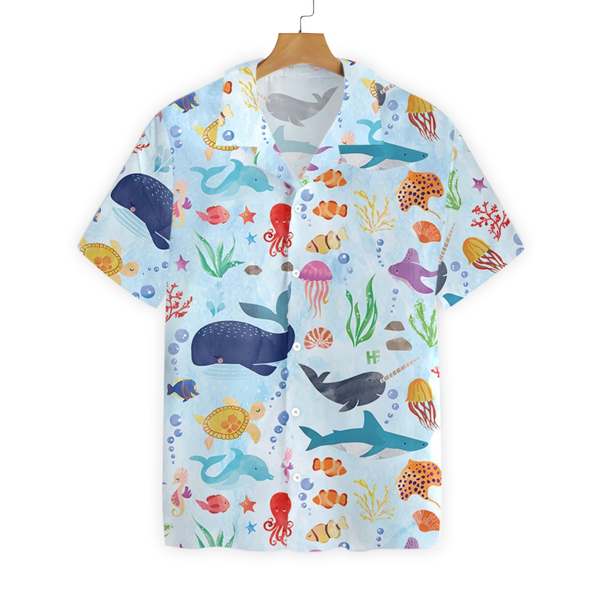 Ocean Fish Pattern Hawaii Shirt Ha16861