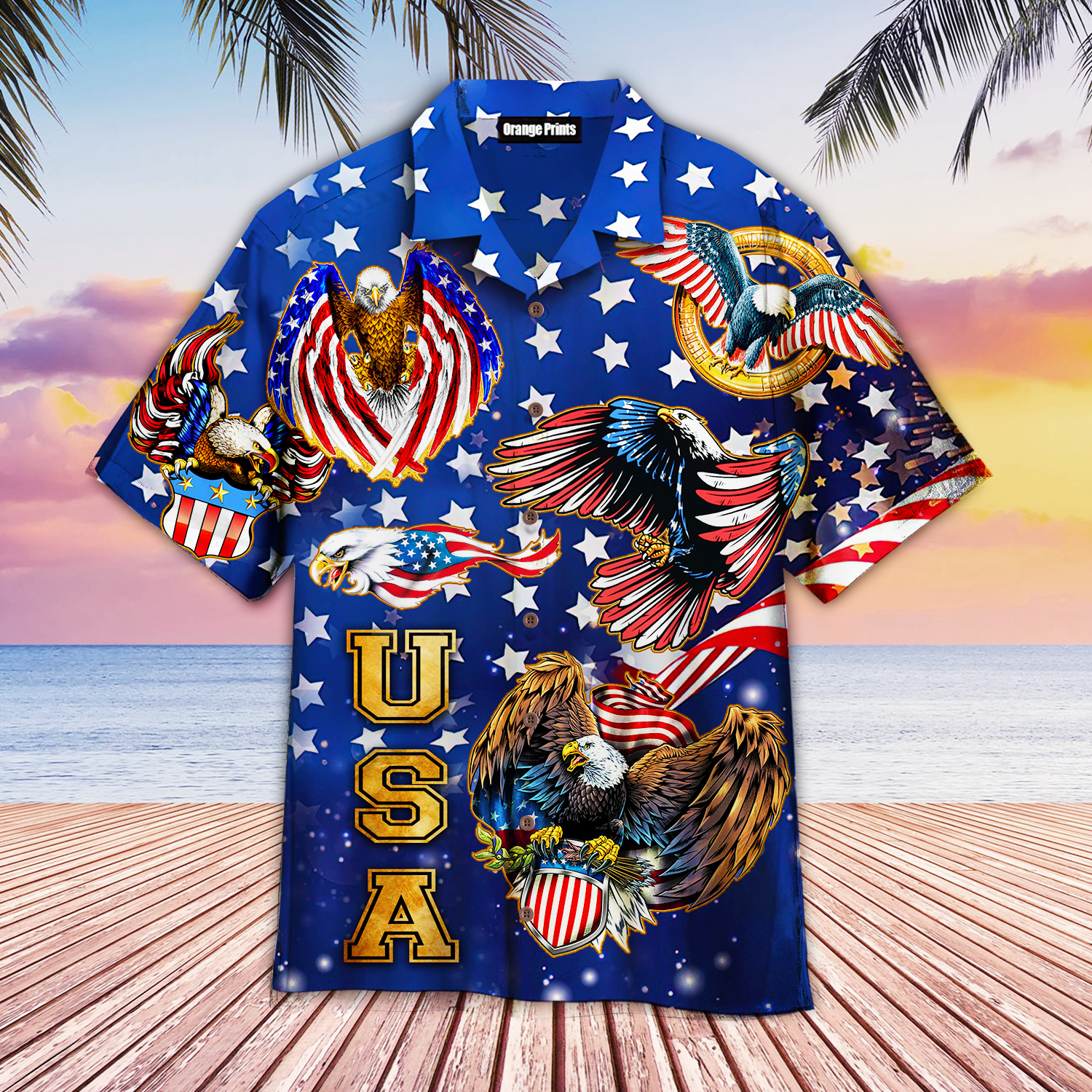 Of July Independence Day Eagles Hawaii Shirt For Men Women Ha15393