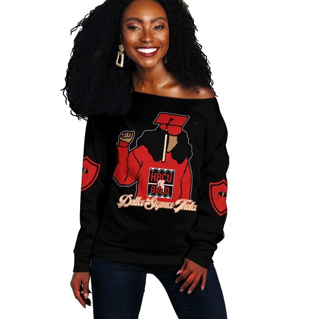 Sorority Sweatshirt – Delta Sigma Theta Hbcu Style Off Shoulder