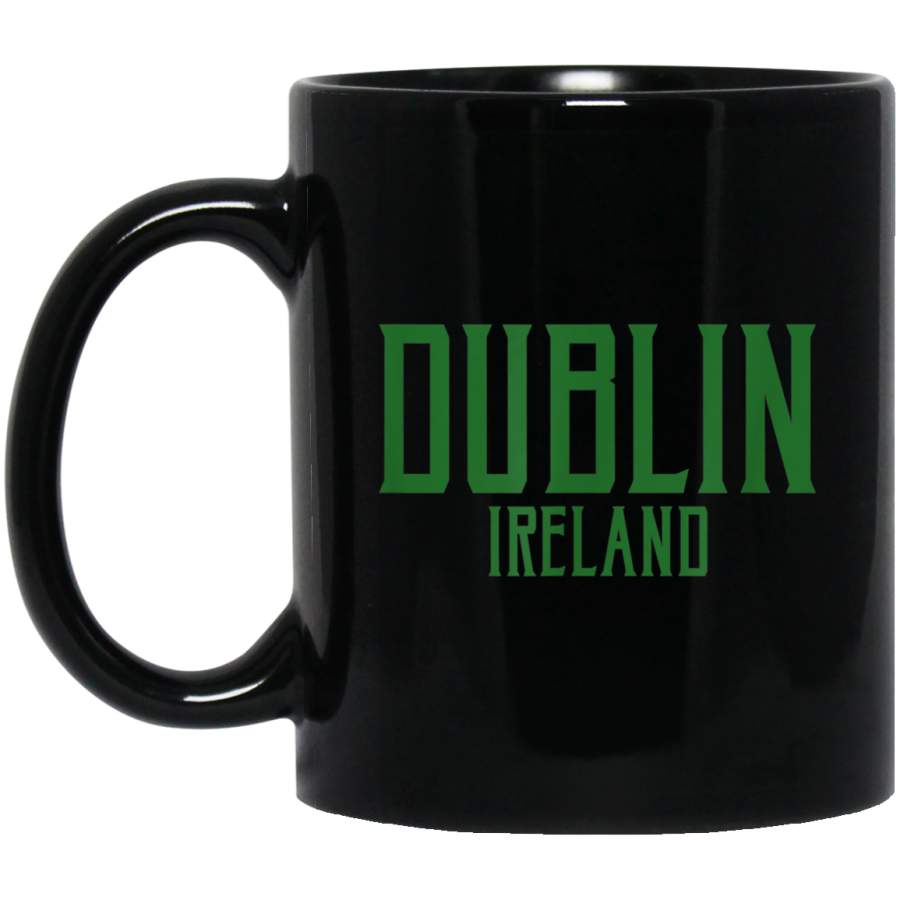 Dublin Vintage Text Green Print Mug