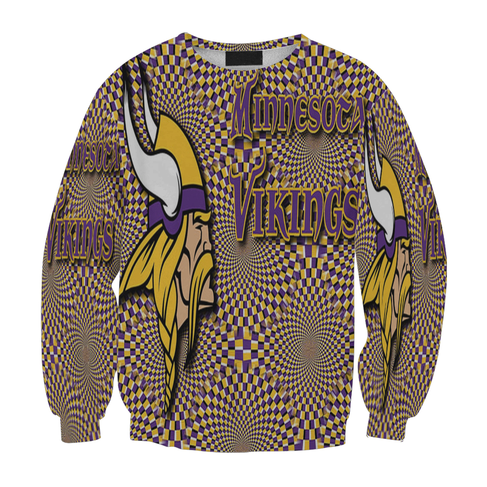 Minnesota Vikings Emblem V5 Gift For Fan 3D Full Printing Sweatshirt