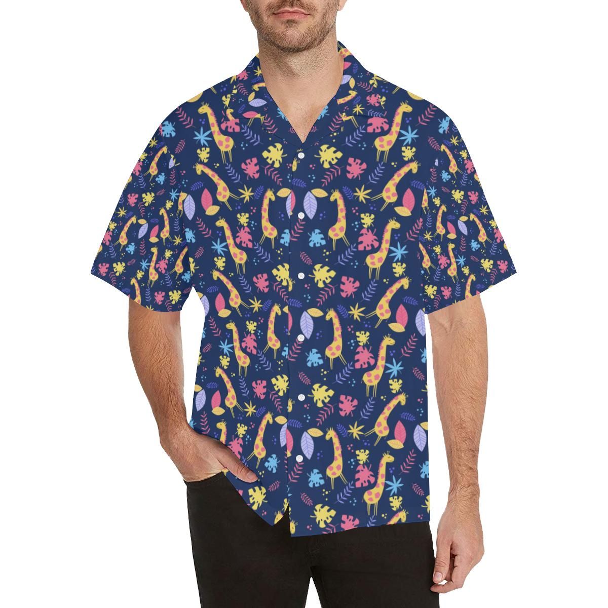 Giraffe Pattern Print Design 04 All Over Hawaii Shirt Ha19999