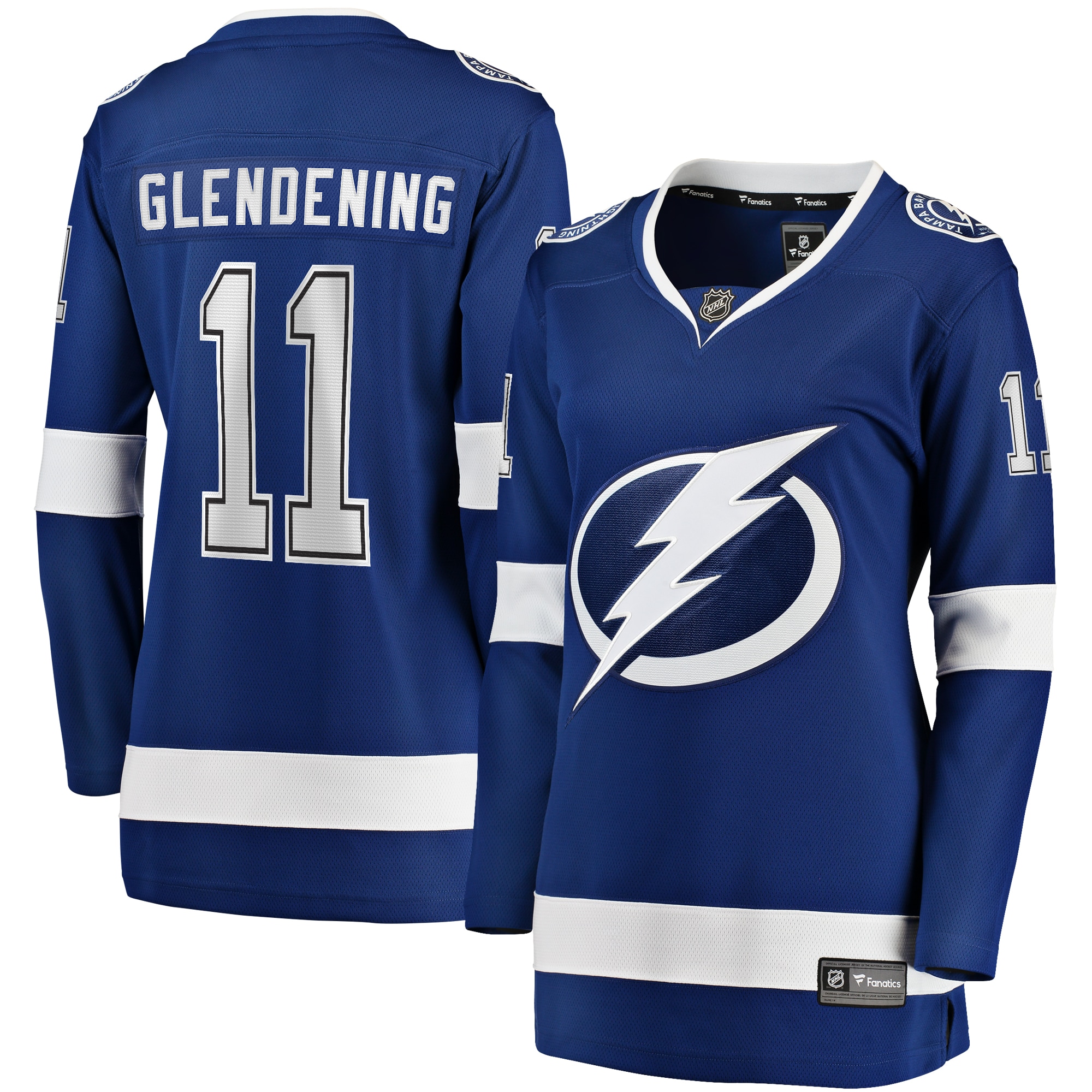 Women's Tampa Bay Lightning Luke Glendening Blue Home Breakaway Player Jersey