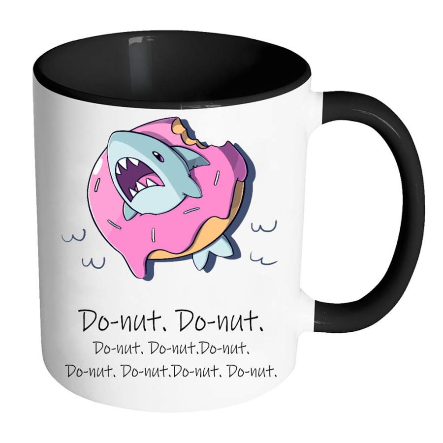 Shark Donut Do-nut W – Full-Wrap Coffee Colors Accent Mug