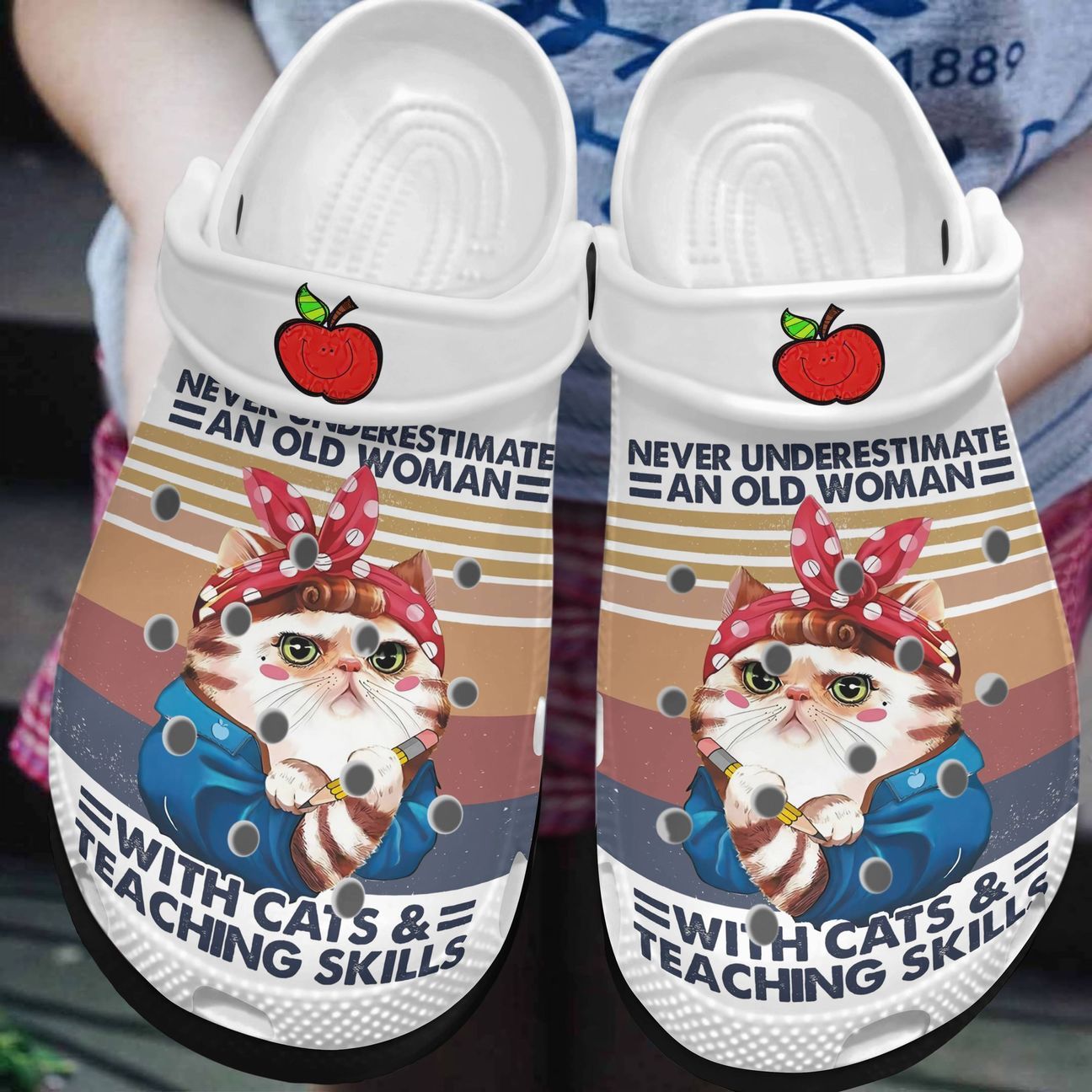 Teacher Personalized Clog, Custom Name, Text, Color, Number Fashion Style For Women, Men, Kid, Print 3D Cats And Teaching Skills