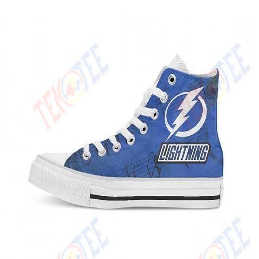 Mens Womens Tampa Bay Lightning High Top Convers Shoes For Men And Women Nice And Comfortable TDT913