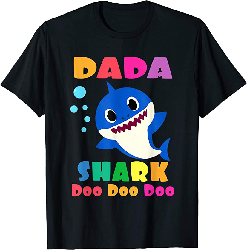 Dada Shark Shirt Funny Fathers Day Gift For Mens Dad T-Shirt