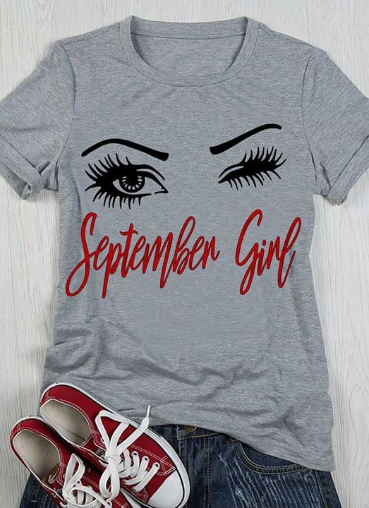 September Girl One Eye Opened One Closed Standard Women’s T-shirt