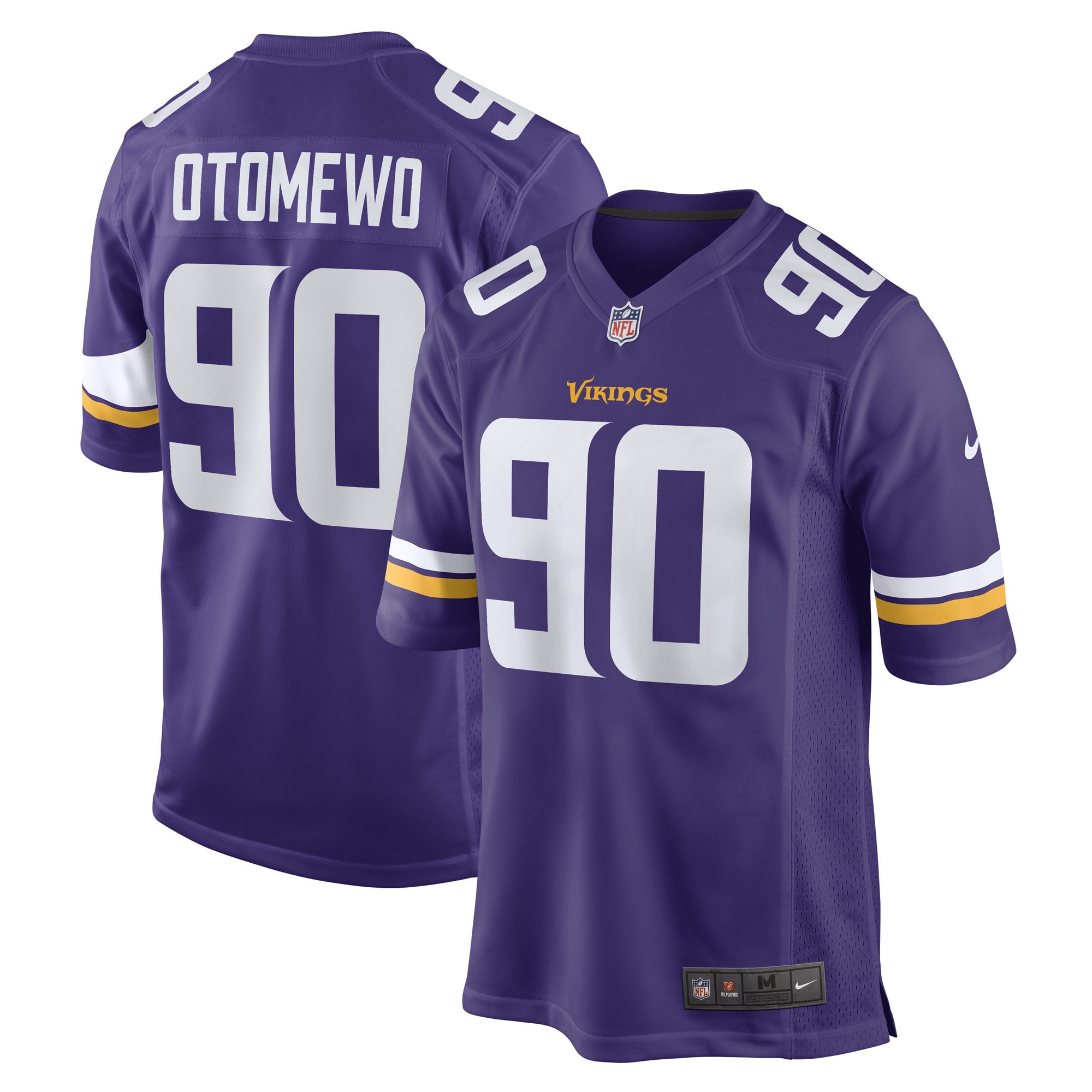 Men’s Minnesota Vikings Esezi Otomewo Purple Game Player Jersey