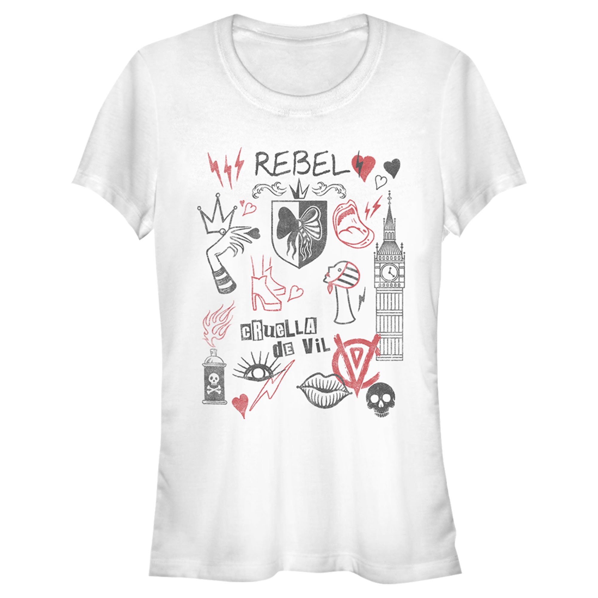 Cruella Junior’S Rebel Icons  T-Shirt