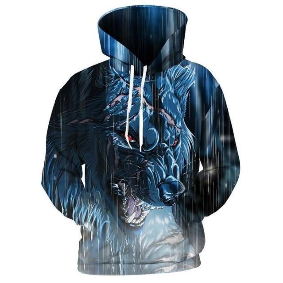 Wolf Tiger 3D full over print Hoodie WT1