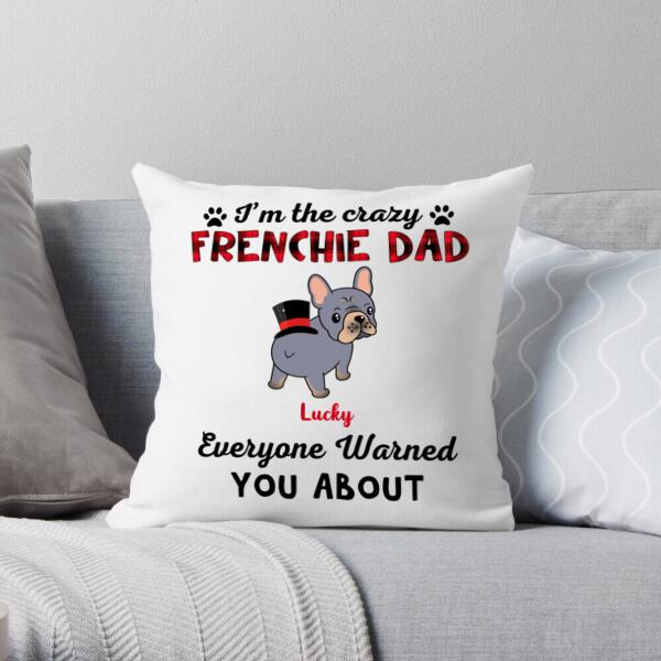 Personalized Dog Dad Pillow – Funny Christmas Gifts – Up To 6 Dogs