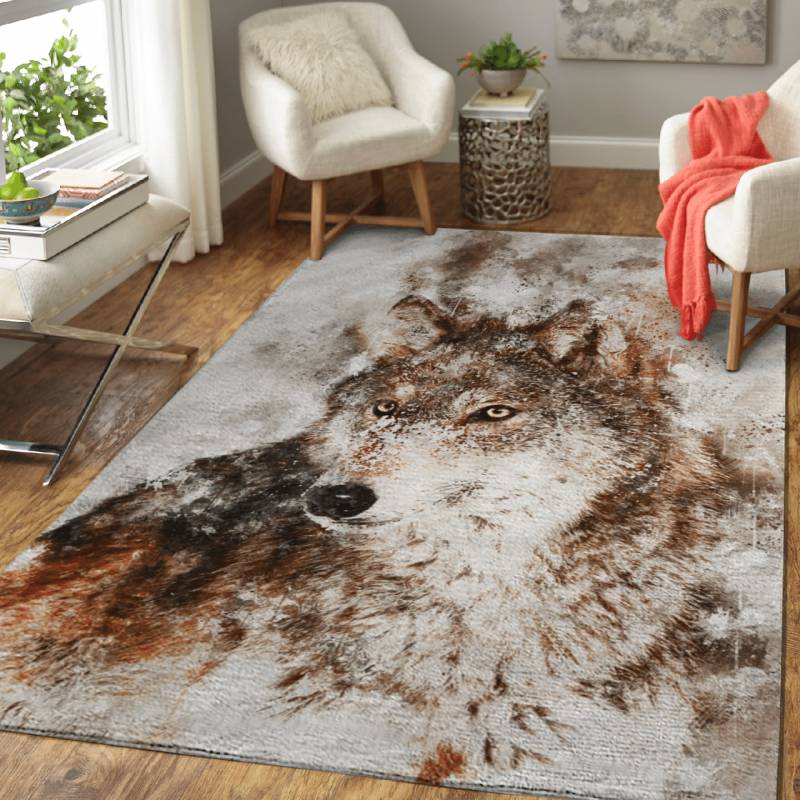 Wolf 12 – Animals Area Rug Carpet