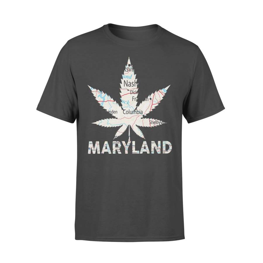 Weed Maryland Map Lovers T-shirt