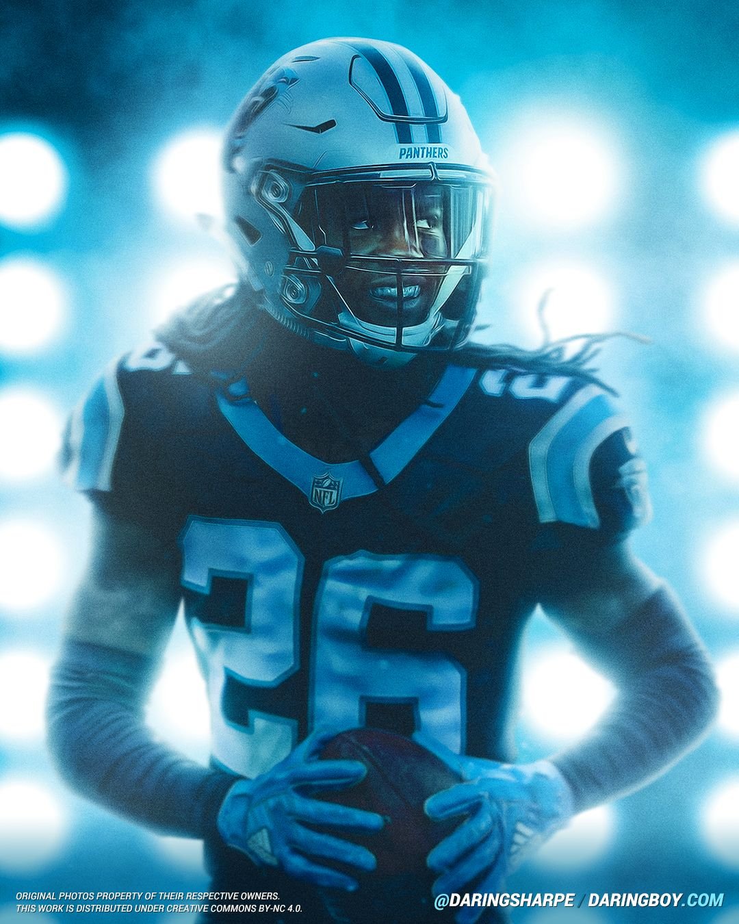 Carolina Panthers Donte Jackson #26 Poster For Fans poster canvas