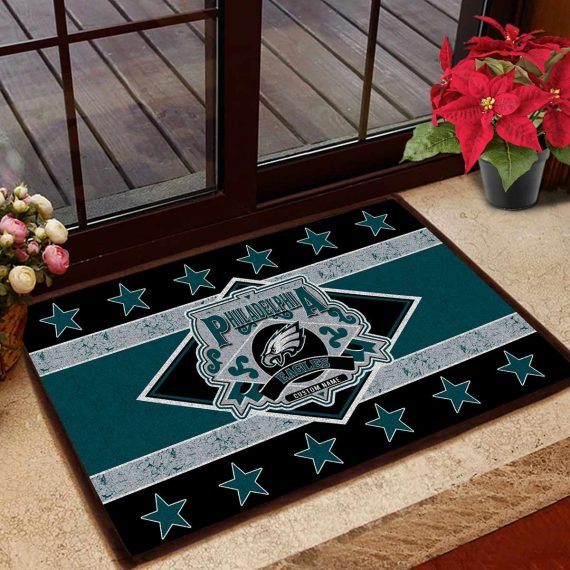 Philadelphia Eagles Vintage Design Classic Custom Name Entrance Doormat Rug