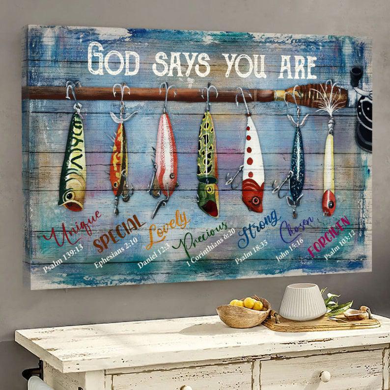 Fishing Bait God Says You Are Poster,Be Kind Poster,God Bible,Unique Special Lovely Precious Strong Black African Women Pride,Black Queens H